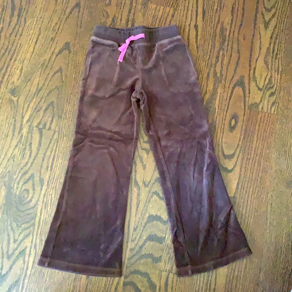 brown velour pants. Excellent preowned-smoke free